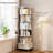 6 Tier Rotating Bookshelf, 360° Display Round Spinning Bookshelf with Wheels and Drawer, Space-Saving, Small Space Rotating Bookshelf Tower for Bedroom, Living Room, Home, Office-917310343