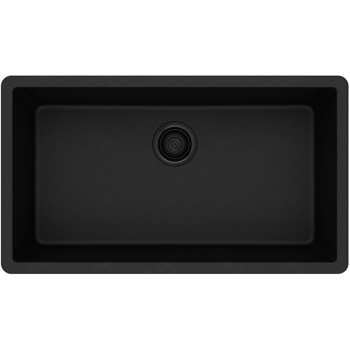 Quartz Classic 33" Undermount Kitchen Sink, Black