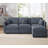 Bustamante 4-seats L-shape Sofa Couch With Ottoman-101287649