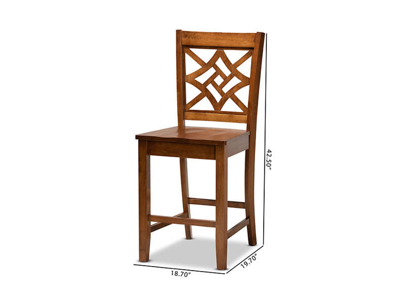 Tabouret de comptoir 24,2 po Heinemann, Chêne brun