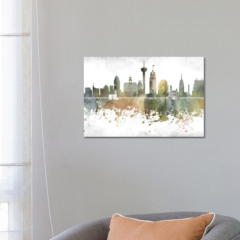 San Antonio Skyline - Wrapped Canvas Print, 66.04 cm H x 45.72 cm W