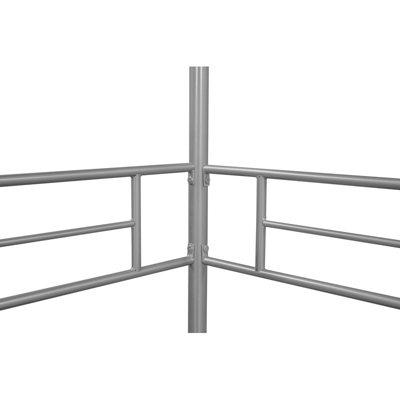 Lit mezzanine en métal Natale, Argent
