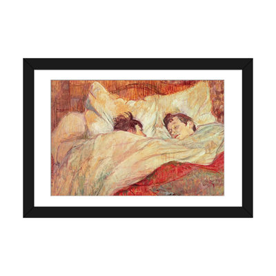 « the lit, c. 1892-95 » par henri de toulouse-lautrec, reproduction sur toile