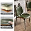 Chaises de salle à manger rembourrées en cuir de polyuréthane, chaises d'appoint pour salles à manger, cuisines et salons-109327964