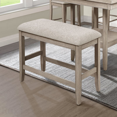 Banc 1 pièce à hauteur de comptoir - Siège rembourré avec repose-pieds