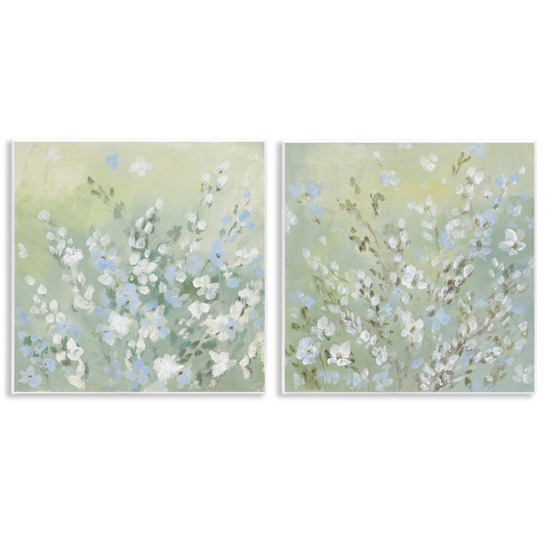 Wispy Willows Blooms 2 PC Wall Plaque Art Set by Lanie Loreth