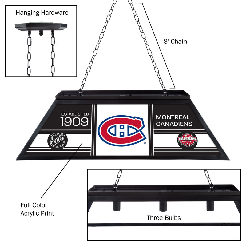 Montreal Canadiens Patch  44-Inch Pool Table Light