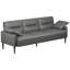 Imelda 83" Faux Leather Square Arm Sofa-339598368
