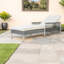 Chaise longue de patio ajustable, ensemble de piscine moderne en acier rotin Pe
