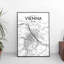 Vienna City Map - No Frame Print-1068365340