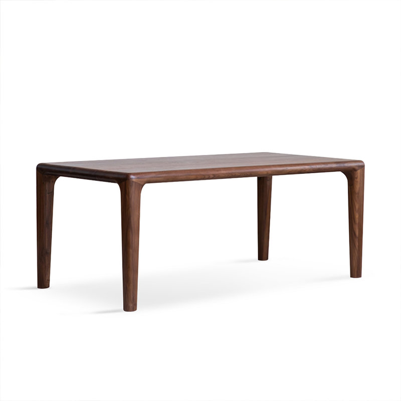 Nut-brown Solid Wood Rectangular Coffee Table, 19.69" H x 39.37" L x 23.62" W