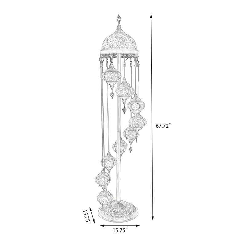 Lampes sur pied bronze et fer