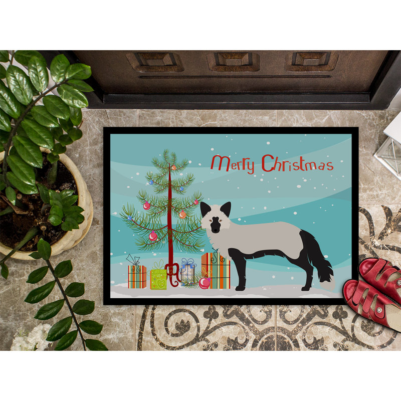 Travis Non-Slip Christmas Outdoor Doormat, Rectangle 1'6 x 2'3"