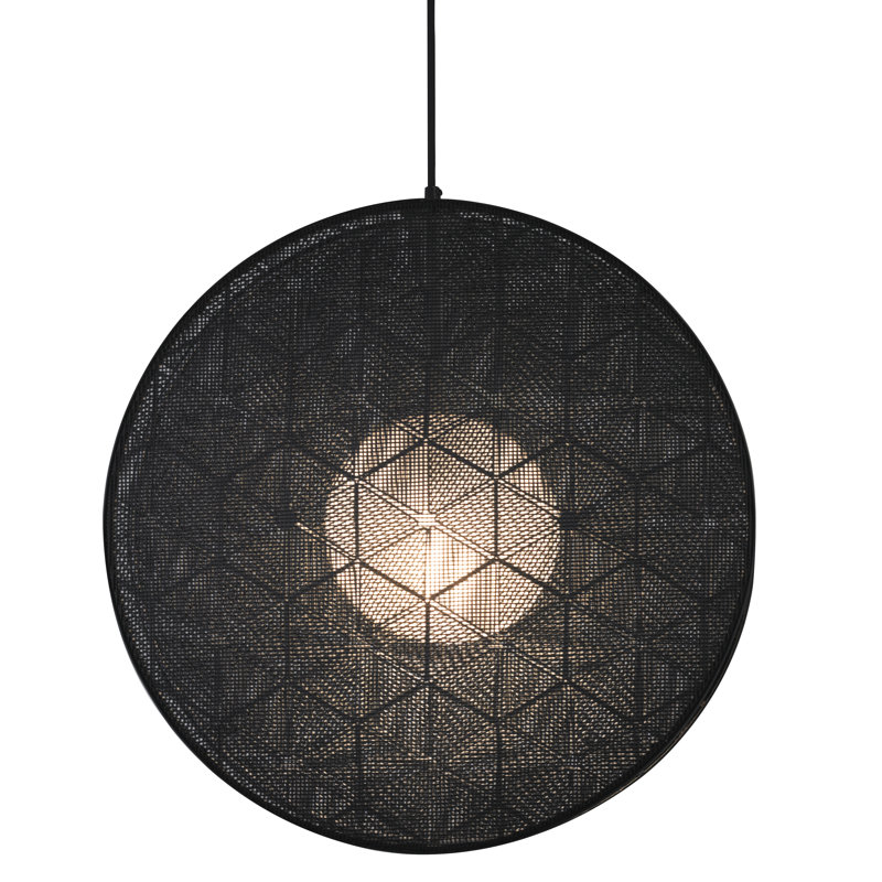 Schema Light Pendant, 18" H × 18" W × 18" D, Black
