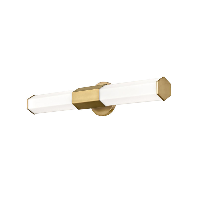 Barre d'éclairage de salle de bain 1 lumière DEL Belden, Laiton héritage