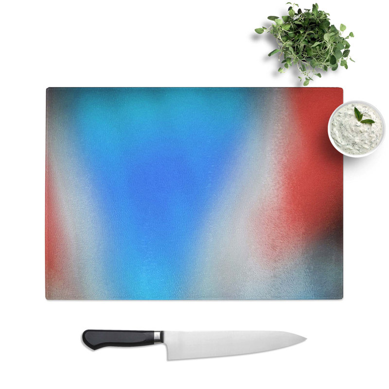 Tempered Glass Blended Colours Chopping Board, 28.5 cm W x 20 cm L