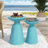 Outdoor Iron Side Tables With Flared Design, Set Of 2-311721013