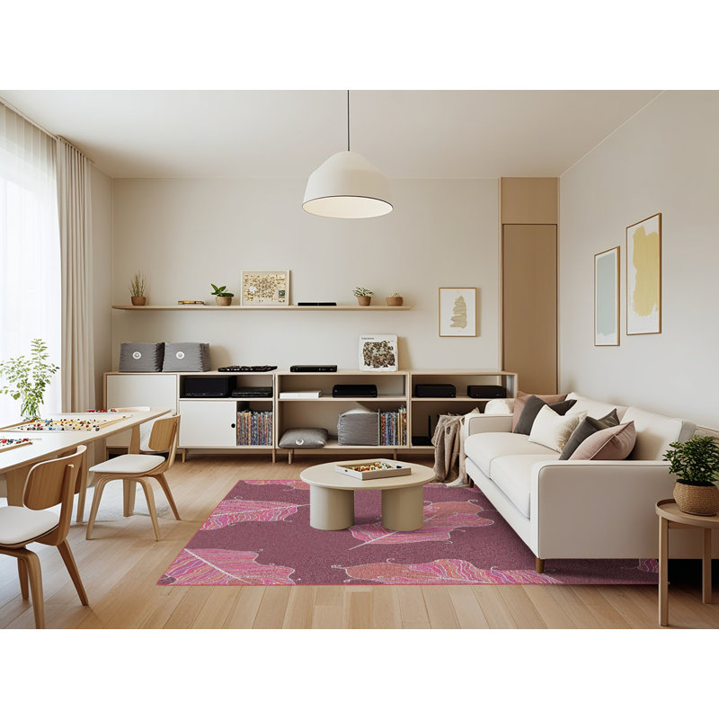 Tapis magenta foncé Albi, Rectangle 7 pi x 9 pi