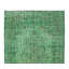 5.5x9.2 Ft Handmade Turkish Rug Re-Dyed in Green, Great 4 Modern Interiors