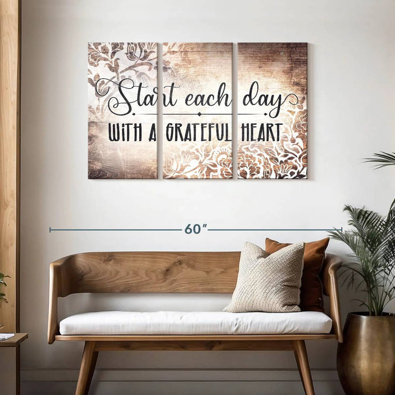 Tergel Grateful Quote, 28" H x 45" W