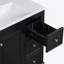 Meuble-lavabo noir 36 po (lavabo non inclus)