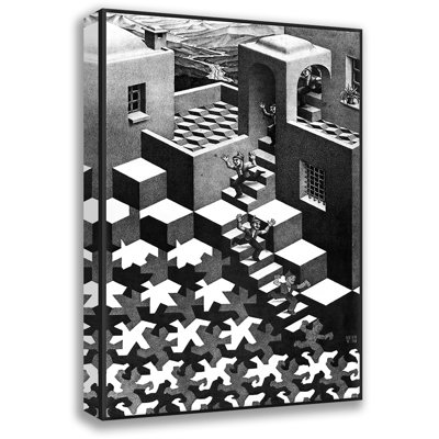«Cycle» par M.C.Escher, toile tendue avec châssis