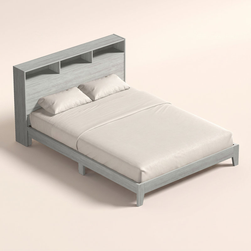 Ensemble de chambre moderne Simonds 4 pièces, Dusty Gray Oak, 4 Pcs: Bed, Dresser, Chest, Nightstand