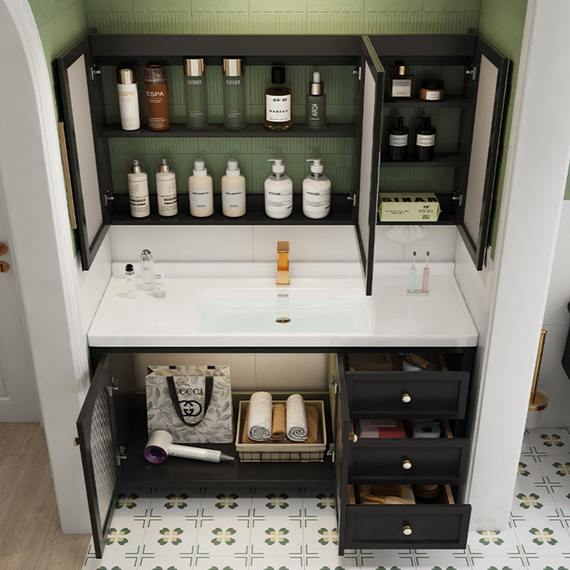 French simple retro style bathroom cabinet