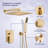 10" Rainfall Shower Head Complete Shower System with Rough-in Valve-102487790