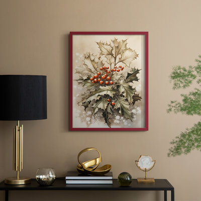 «Christmas Holiday Art DCCIV», reproduction d'art encadrée - bois massif
