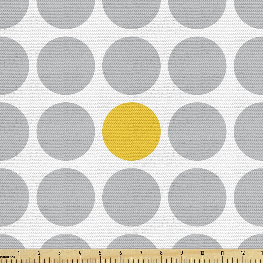 Gewebe als Meterware, Repeating Tupfen, Abstrakt, Erde Gelb Hellgrau