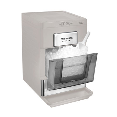 Frigidaire Gallery 33 lb Machine à glaçons de comptoir, accents en acier inoxydable, glace en forme de pépite