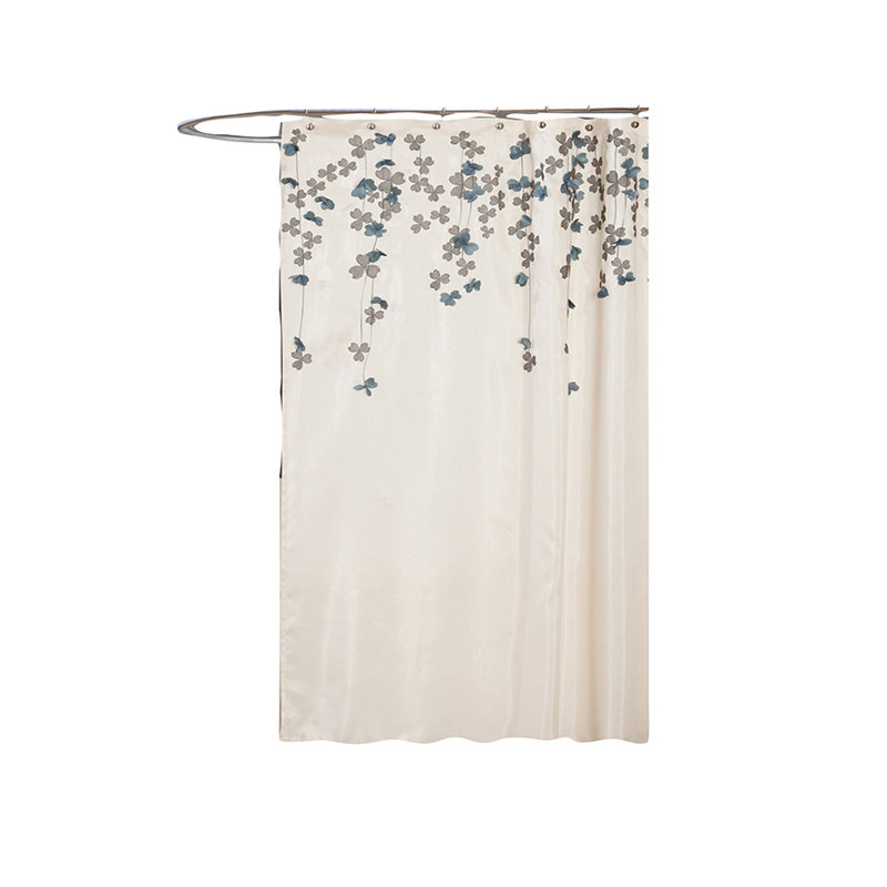 Tala floral simple + crochets, Blanc