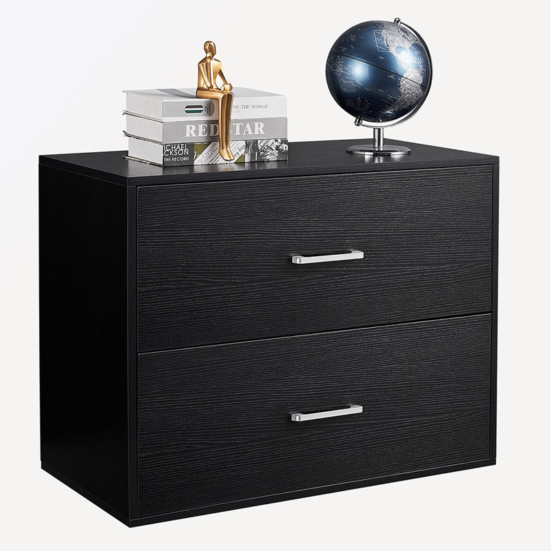 Commode décorative 2 tiroirs Avlona, Noir