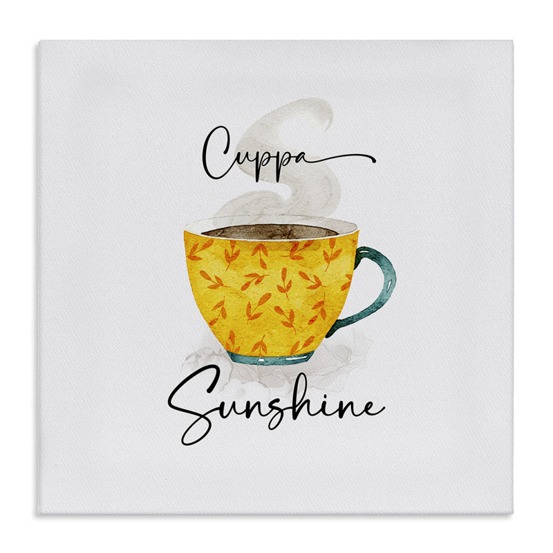 «Delightful Cuppa Sunshine», art mural par Joy Hall, H 17 po x l 17 po
