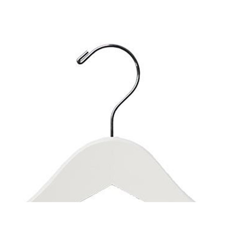 Mccraw Wood Standard Hanger for Dress/Shirt/Sweater, 100, White