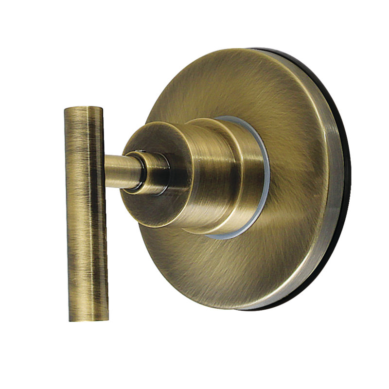 Kingston Brass Manhattan Single-Handle Wall Mount Three-Way Diverter Valve with Trim Kit, Antique Brass
