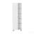 Corner Linen Cabinet, Five External Shelves, Single Door, Four Interior Shelves -White-1218342941
