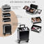 Trousse de train roulant pour le maquillage, trousse de cosmétologie sur roues 4 en 1, chariot Nail Tech pour le voyage