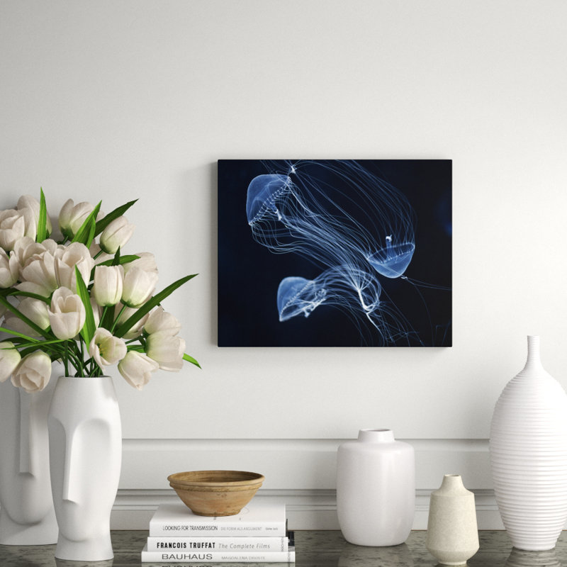 Jelly Fish Parade Three Print, 16" H x 20" W x 1.5" D