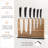 Stylish Large Magnetic Knife Holder - Holds 16+ Knives | Acacia Wooden Knife Block Without Knives | Wide Kitchen Magnetic Knife Holder | Double Sided Kitchen Knife Storage Organizer Block