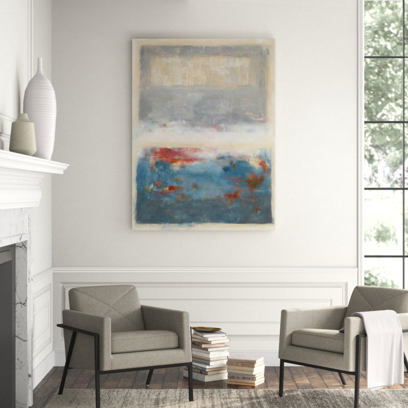 Grey Blues Print by Samuel Kane, 32" H x 24" W, Glass Coat
