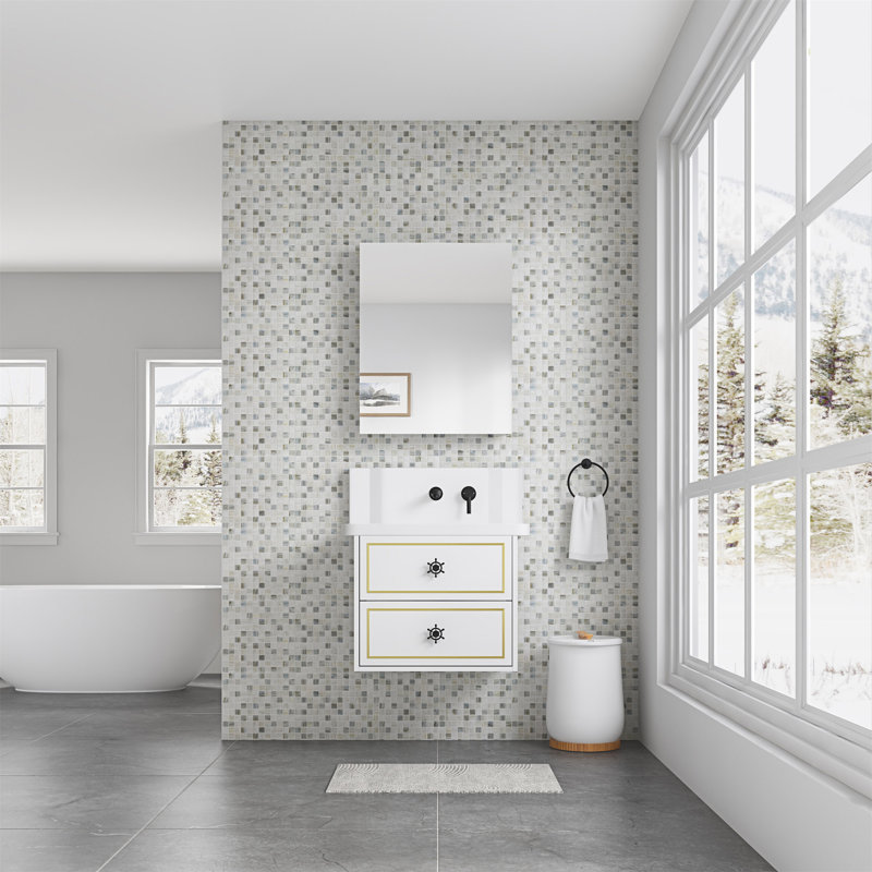 Pharmacie pour salle de bain avec miroir l 24 po x H 30 po