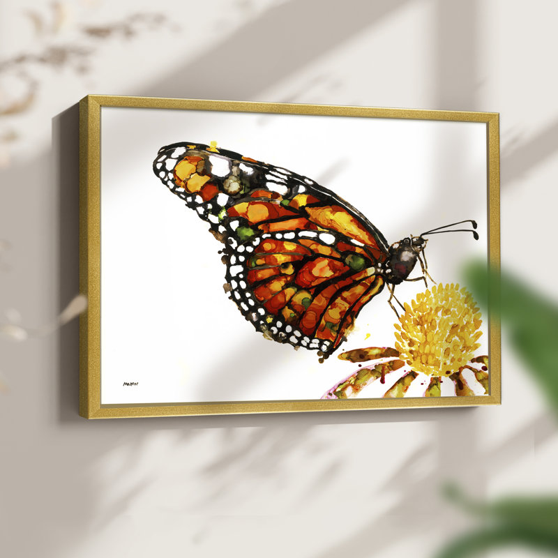 Wings I - Reproduction encadrée - Restickable, H 8 po x l 10 po, Or