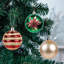 Ensemble de 55 décorations de Noël en forme de boule 55mm - Élégantes décorations suspendues en forme d'arbre de Noël incassable rouge, vert et or