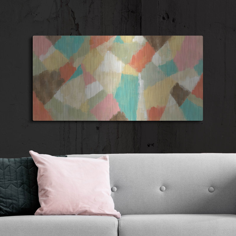Ivy Bronx «Pinwheel» par Silvia Vassileva, paroi métallique, H 24 po x l 48 po