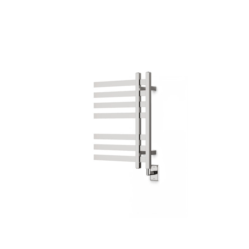 Lioni Square 27" X 20" Hardwired Towel Dryer With Hardwire Kit On Right Brushed Nickel, Brushed Nickel
