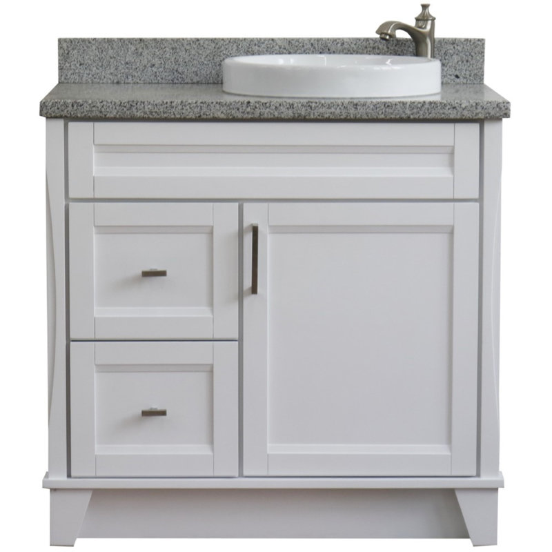 Ensemble de meuble-lavabo simple 37 po Emalina, Gris
