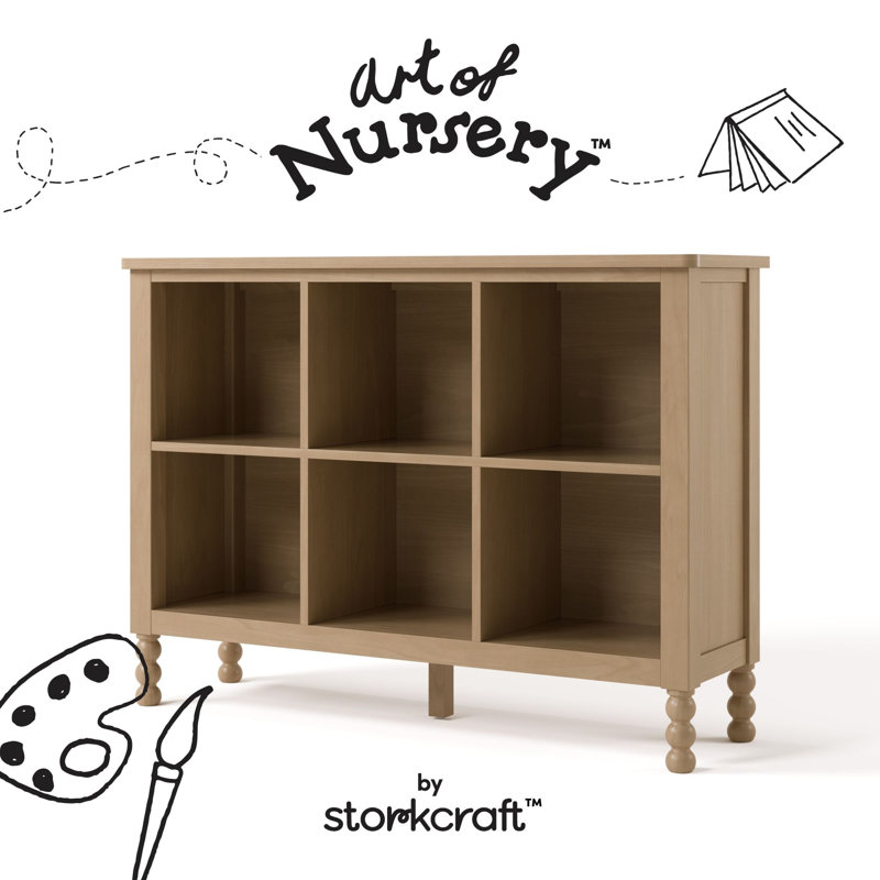 Rio 6 Cube Storage Organizer Bookcase, Driftwood