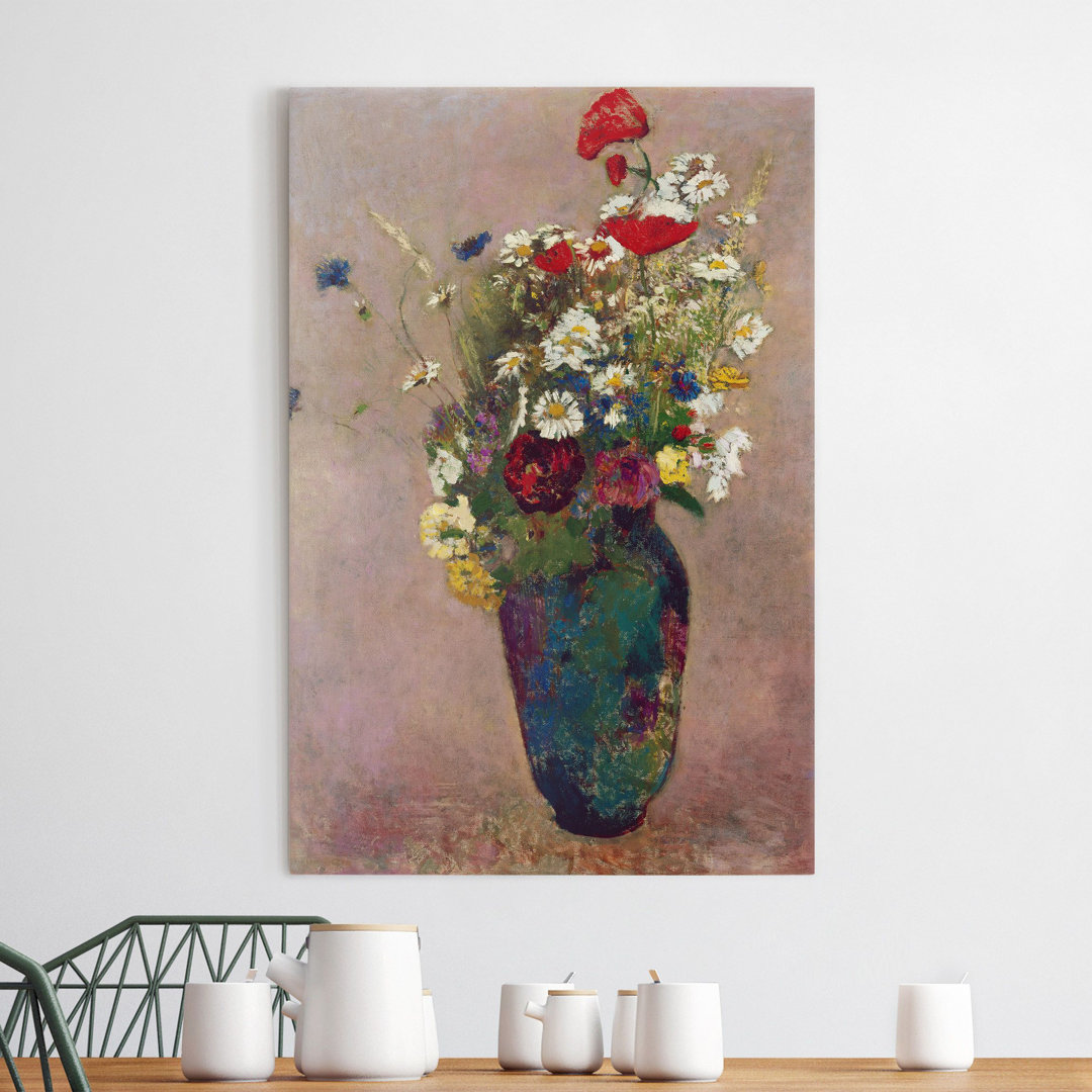 Leinwandbild Vase of Poppies von Odilon Redon